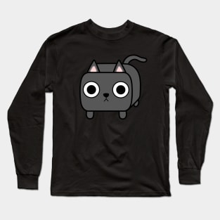 Grey Kitty Cat Loaf Long Sleeve T-Shirt